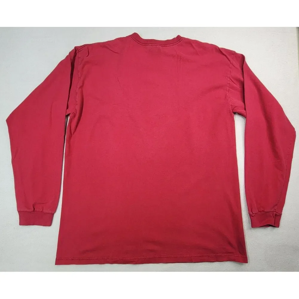 Vintage 90s Nike Embroidered Logo Crewneck Cotton‎ Long Sleeve T-Shirt Men's L